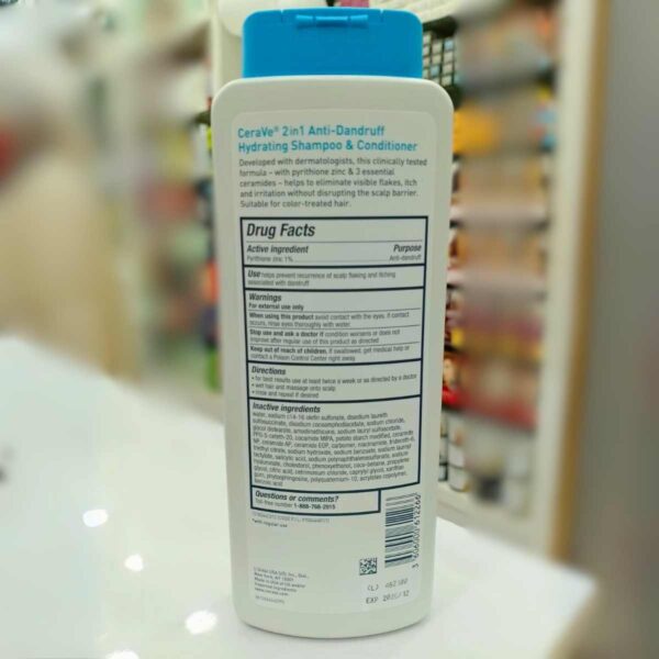 CeraVe 2 in 1 Anti-Dandruff Hydrating Shampoo And Conditioner (355 ml