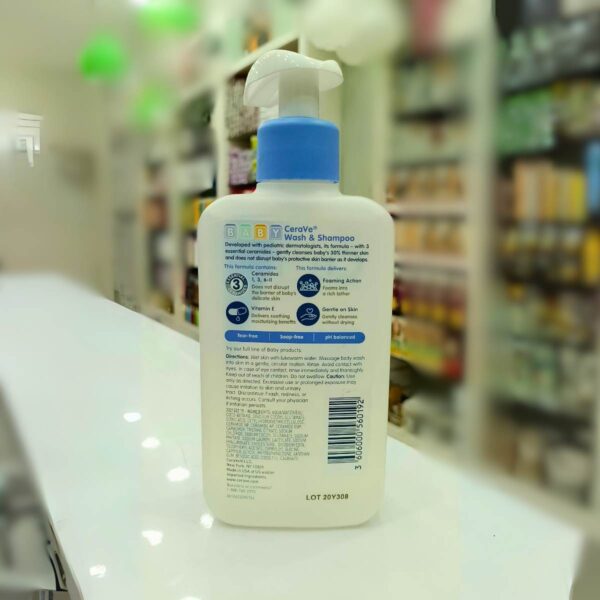 CeraVe Baby Wash & Shampoo Gentle Cleanser Paraben-free (237 ml)