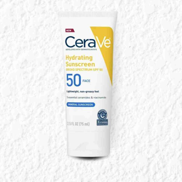 CeraVe Hydrating Mineral Sunscreen Broad Spectrum SPF50 75ml