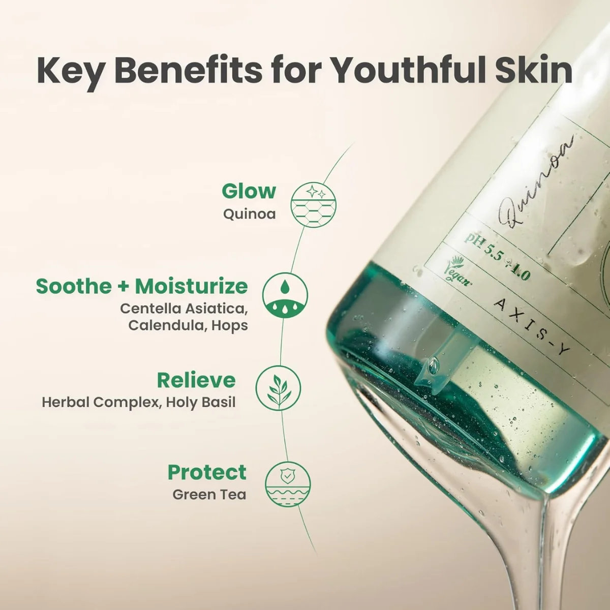 AXIS-Y Quinoa One Step Balanced Gel Cleanser 180ml 4 AXIS-Y Quinoa One Step Balanced Gel Cleanser 180ml - Image 4