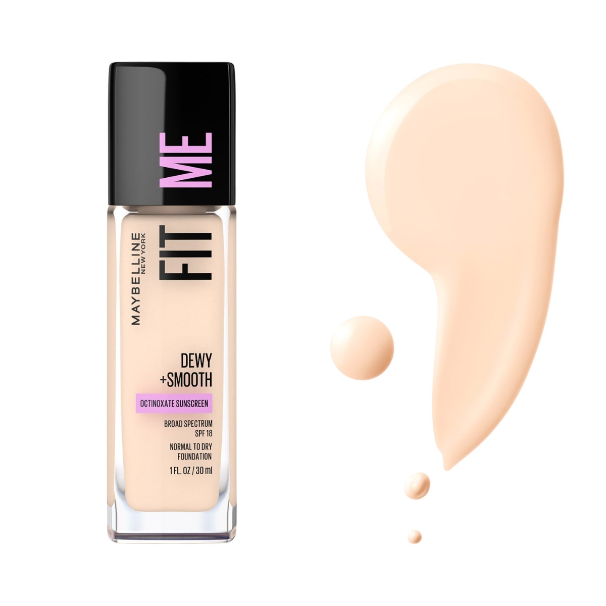 Maybelline New York Fit Me Dewy + Smooth Foundation Pump SPF 30 2 Maybelline-fit-me-foundation-102