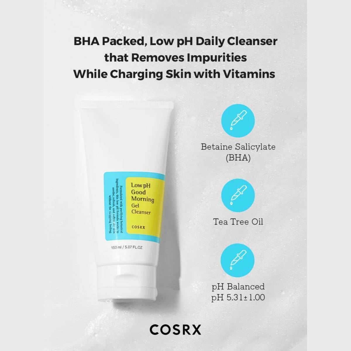COSRX Low pH Good Morning Gel Cleanser 150ml 2 cosrx Low pH Good Morning Gel Cleanser